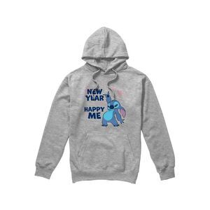Lilo & Stitch Mens New Year, Happy Me Hoodie / Sport Heather